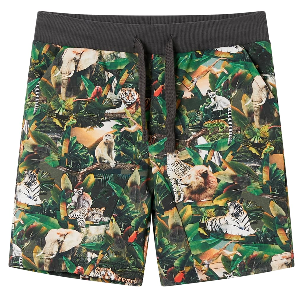 Pantalones cortos para niños de Vidaxl con trekkoord 116 oudpetrol