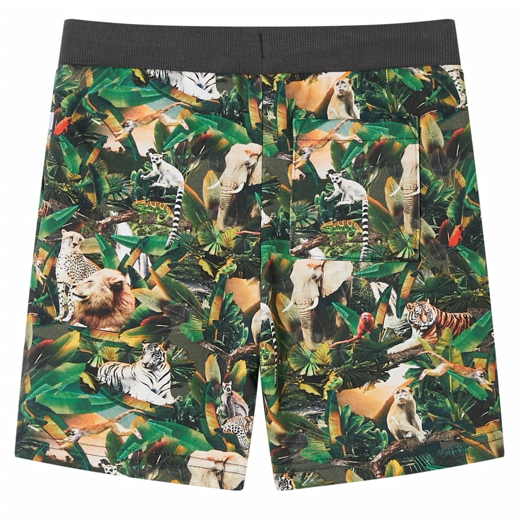 Pantalones cortos para niños de Vidaxl con trekkoord 140 oudpetrol