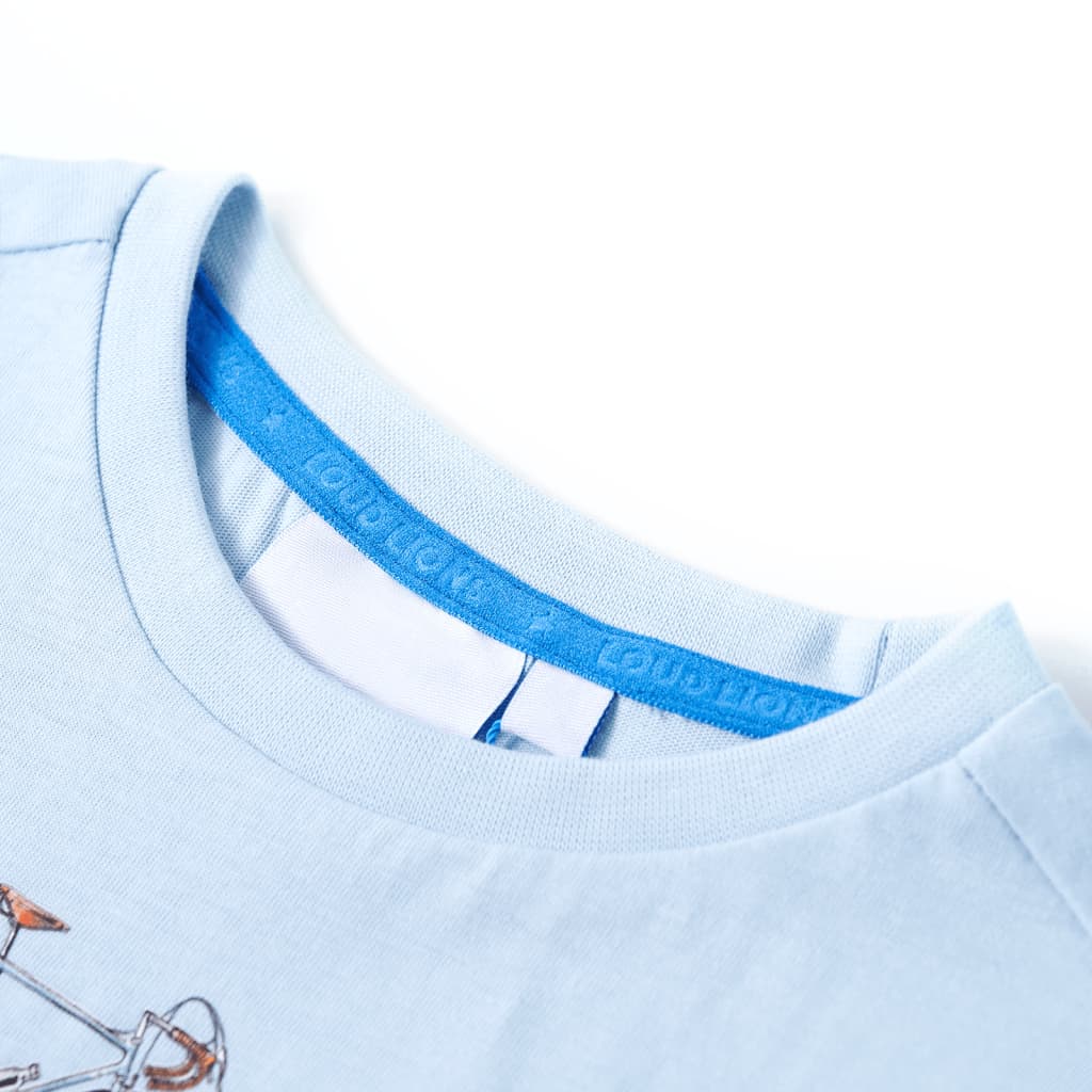 Vidaxl Shirt per bambini 140 azzurro