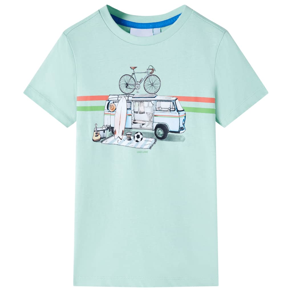 Vidaxl Children's Shirt 104 Menta leggera colorata