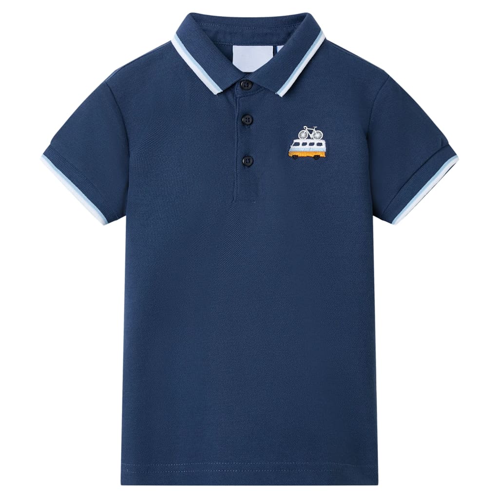 Vidaxl Children's Polo Shirt 92 Blu scuro