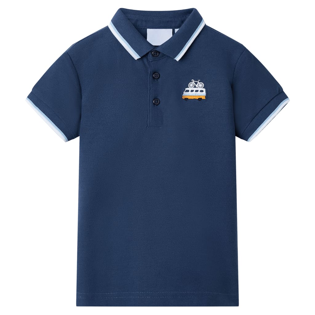 Vidaxl Children's Polo Shirt 128 Blu scuro