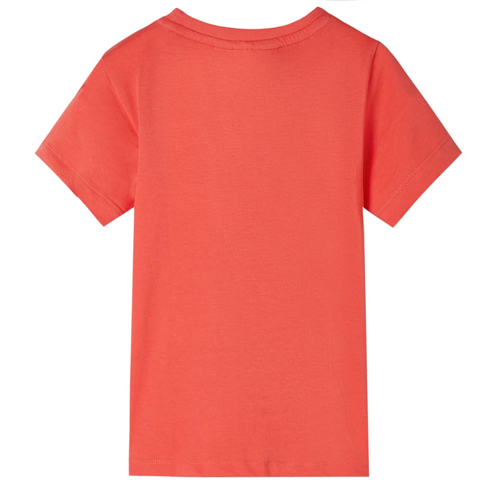 Camicia per bambini Vidaxl con maniche corte 140 rosso chiaro