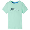 Camisa para niños de Vidaxl con mangas cortas 92 verde claro
