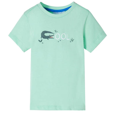 Camicia per bambini Vidaxl con maniche corte 104 verde chiaro