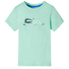 Camisa para niños de Vidaxl con mangas cortas 116 verde claro