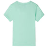 Camicia per bambini Vidaxl con maniche corte 116 verde chiaro