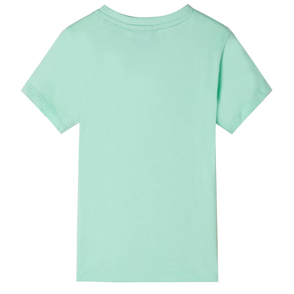 Camicia per bambini Vidaxl con maniche corte 116 verde chiaro
