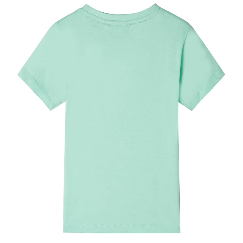 Camicia per bambini Vidaxl con maniche corte 128 verde chiaro