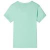 Camicia per bambini Vidaxl con maniche corte 128 verde chiaro