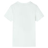 Camicia per bambini Vidaxl con maniche corte 116 ECRU