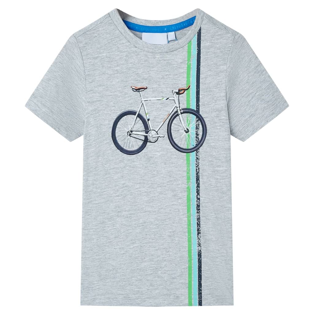 Vidaxl camisa para niños con mangas cortas 92 gris