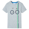 Camisa para niños de Vidaxl con mangas cortas 104 gris