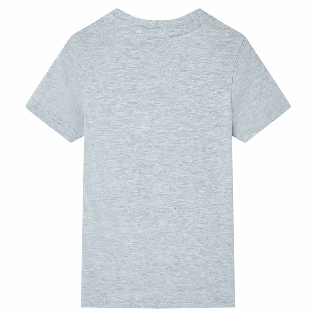 Camicia per bambini Vidaxl con maniche corte 128 grigio