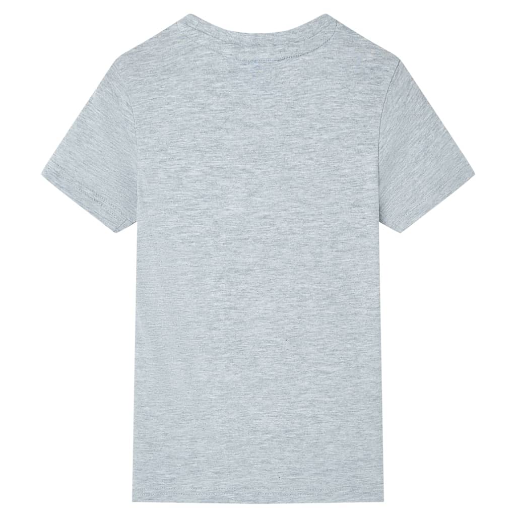Camicia per bambini Vidaxl con maniche corte 140 grigio
