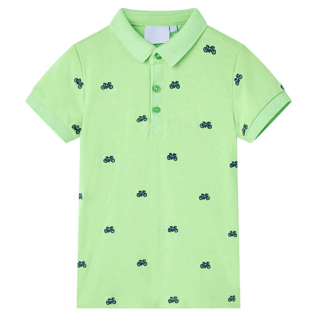 VidaXL Kinderpoloshirt 92 neongroen