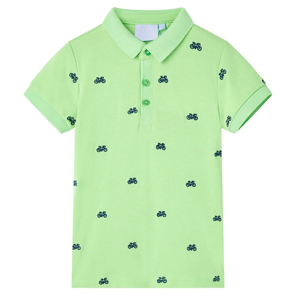 VidaXL Kinderpoloshirt 104 neongroen