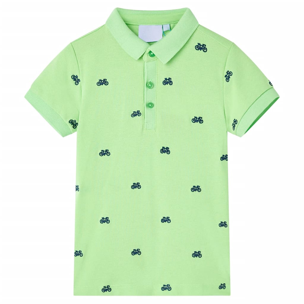 Vidaxl Children's Polo Shirt 116 Neongroen