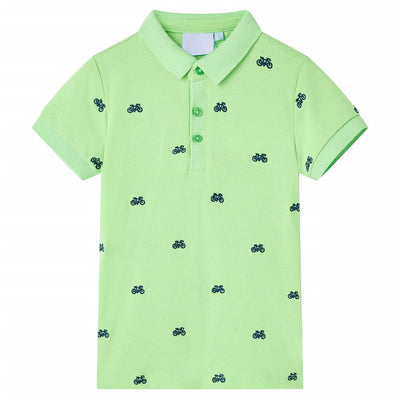 Vidaxl Children's Polo Shirt 116 Neongroen