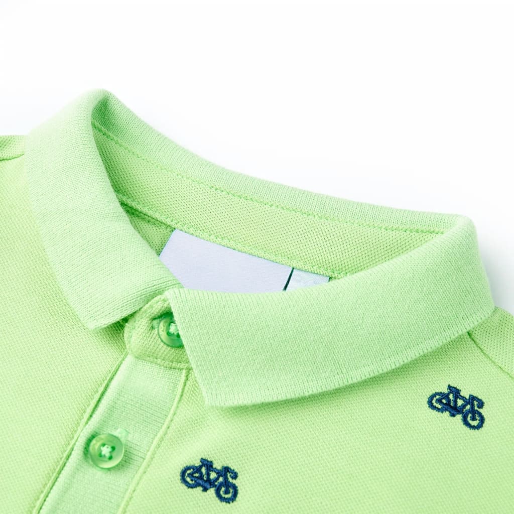 Vidaxl Children's Polo Shirt 116 Neongroen