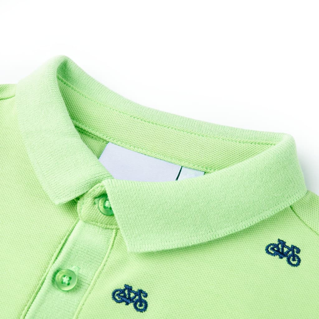 Vidaxl Polo infantil 140 Neongroen