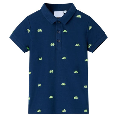 Vidaxl Children's Polo Shirt 128 Navy Blue