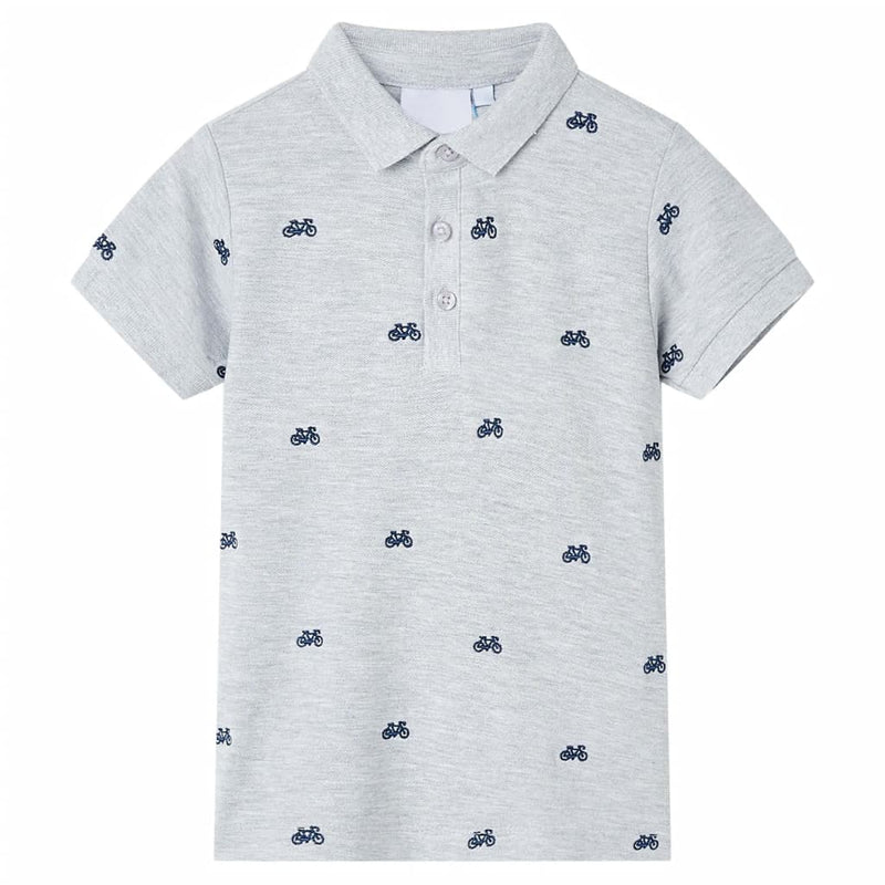 Vidaxl kinderpoloshirt  92 gemêleerd grijs