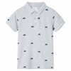 Vidaxl kinderpoloshirt  128 gemêleerd grijs