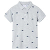 Vidaxl kinderpoloshirt  140 gemêleerd grijs