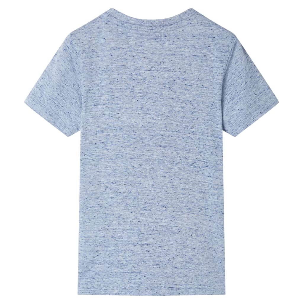 Camisa para niños de Vidaxl con mangas cortas 104 azul mixto