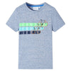 Camicia per bambini Vidaxl con maniche corte 116 blu misto