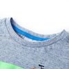 Camicia per bambini Vidaxl con maniche corte 116 blu misto