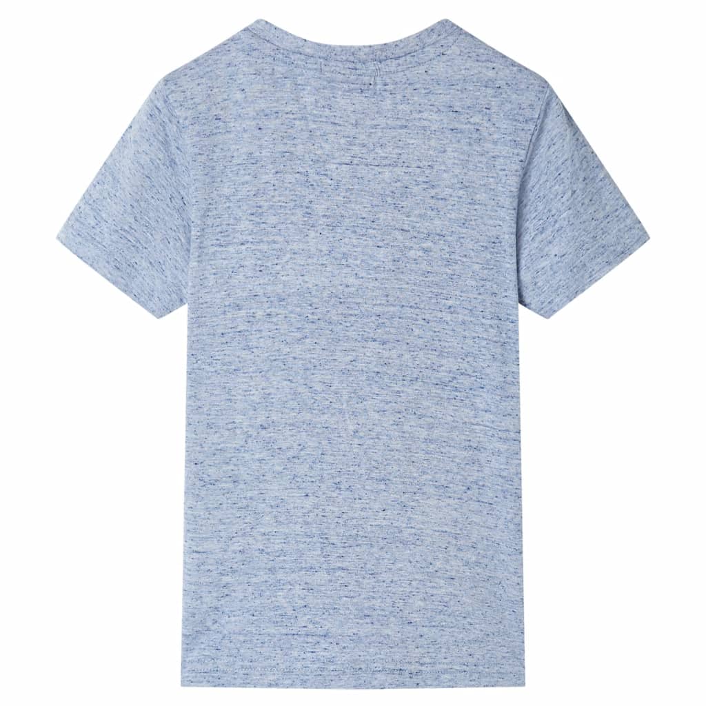 Camicia per bambini Vidaxl con maniche corte 128 blu misto