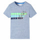 Camicia per bambini Vidaxl con maniche corte 140 blu misto