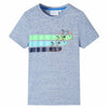 Camicia per bambini Vidaxl con maniche corte 140 blu misto