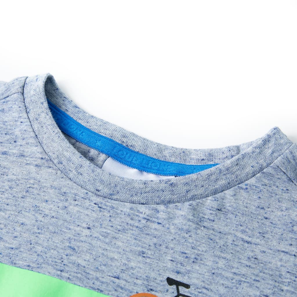 Camicia per bambini Vidaxl con maniche corte 140 blu misto