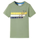 Camicia per bambini Vidaxl con maniche corte 116 kakikentig