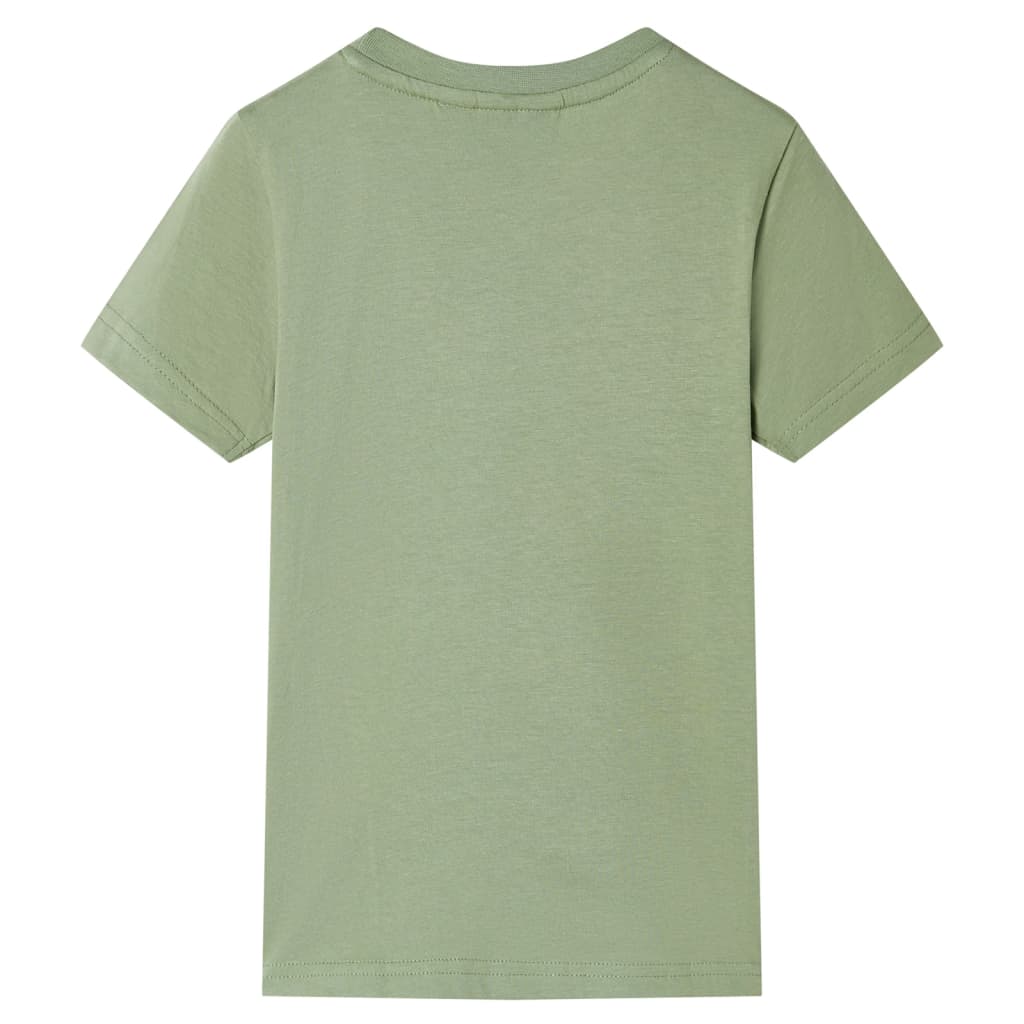 Camicia per bambini Vidaxl con maniche corte 116 kakikentig
