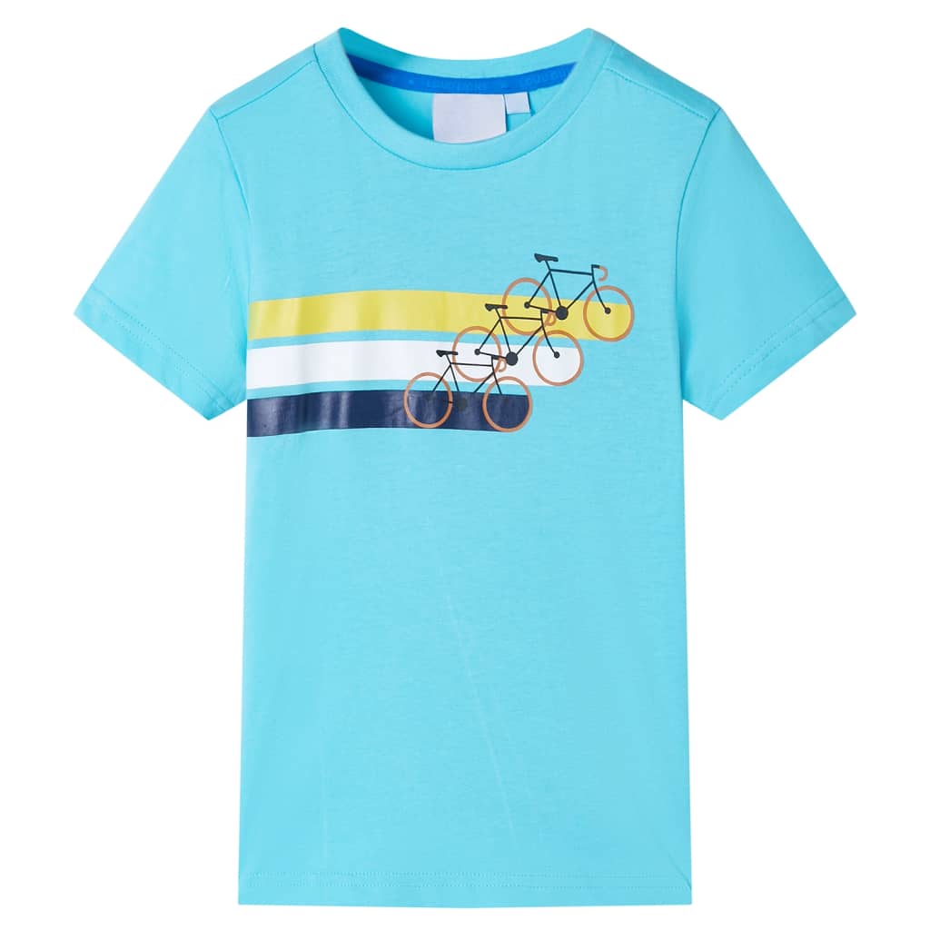 Camisa infantil de Vidaxl con mangas cortas 92 Sea Blue