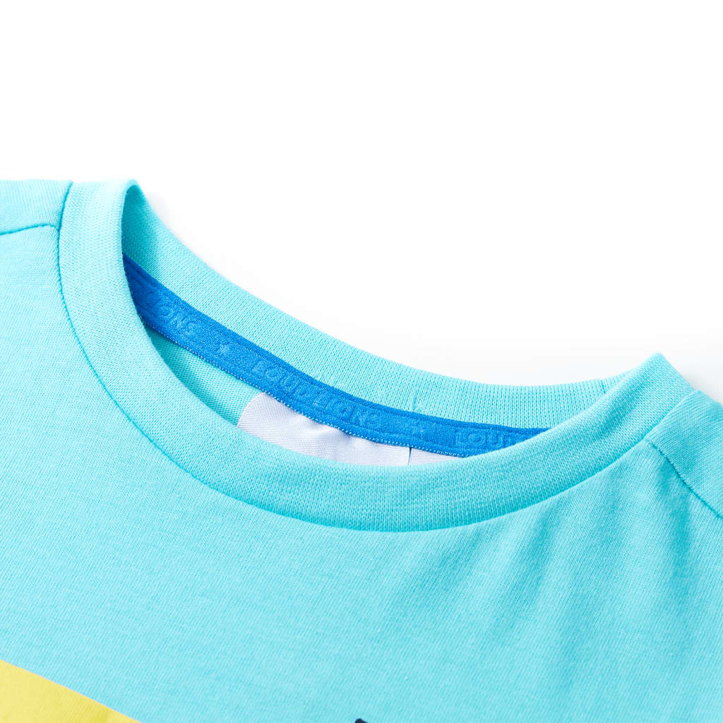 Camisa infantil de Vidaxl con mangas cortas 92 Sea Blue