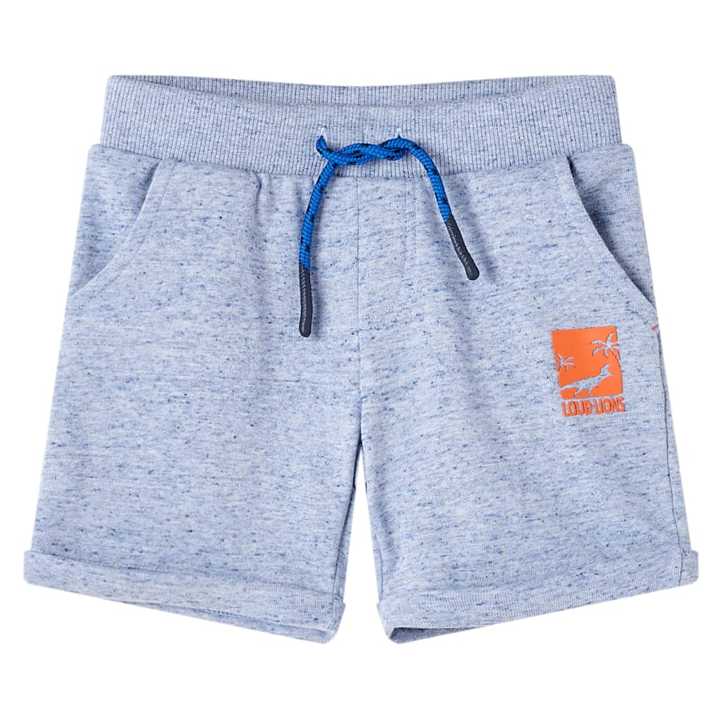 Vidaxl Shorts per bambini con trekkoord 92 blu misto