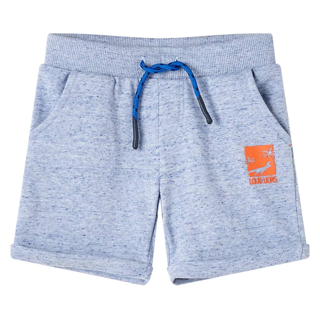 Vidaxl Shorts per bambini con trekkoord 128 blu misto