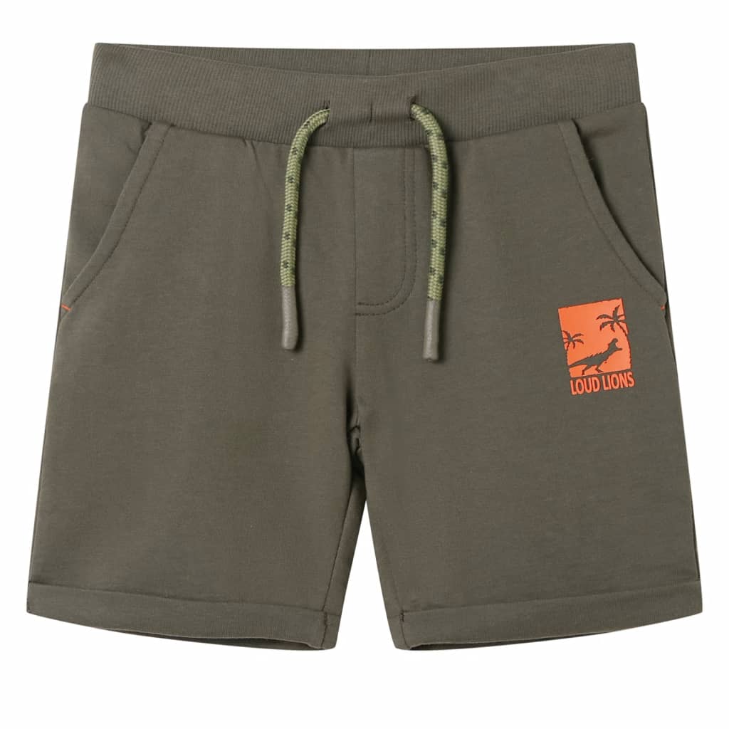 Vidaxl Shorts per bambini con Trekkoord 116 Donkerkaki