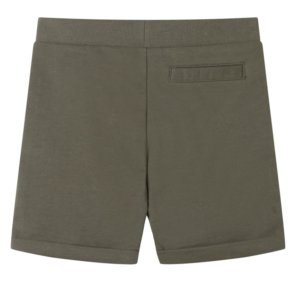 Vidaxl Shorts per bambini con trekkoord 128 Donkerkaki