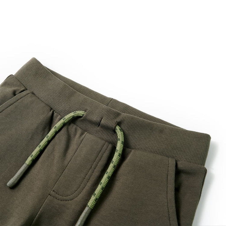 Vidaxl kindershorts met trekkoord 128 donkerkaki