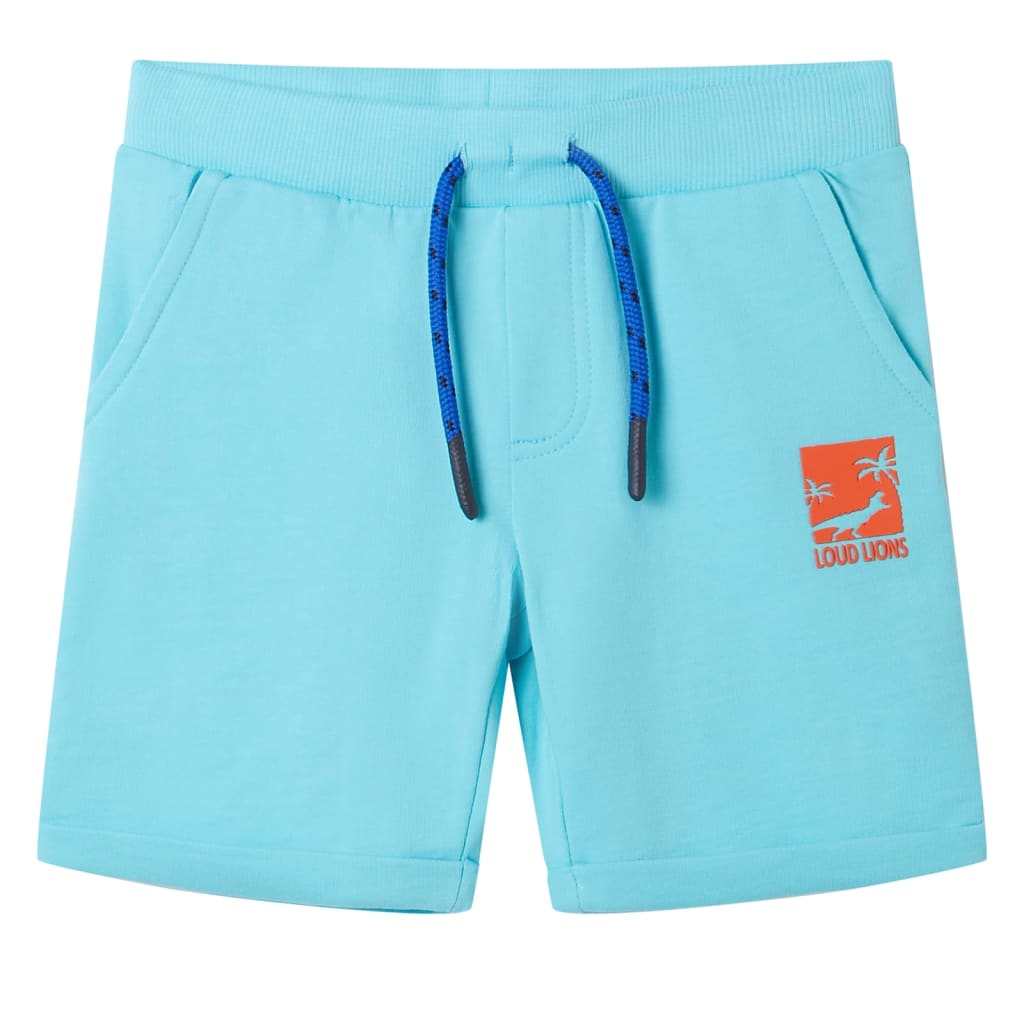 Vidaxl Shorts per bambini con trekoord 128 marino blu