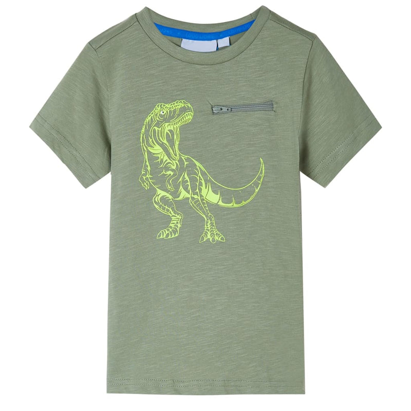 Camicia per bambini Vidaxl con maniche corte 92 Kakikentig