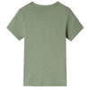 Camicia per bambini Vidaxl con maniche corte 116 kakikentig