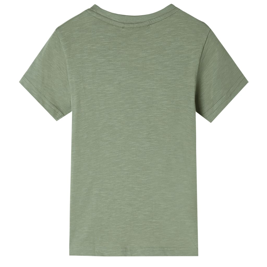 Camicia per bambini Vidaxl con maniche corte 116 kakikentig