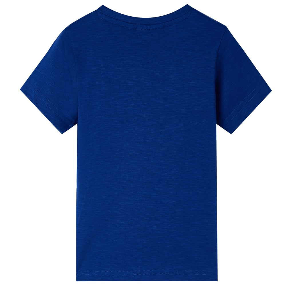 Camisa para niños de Vidaxl con mangas cortas 92 azul oscuro